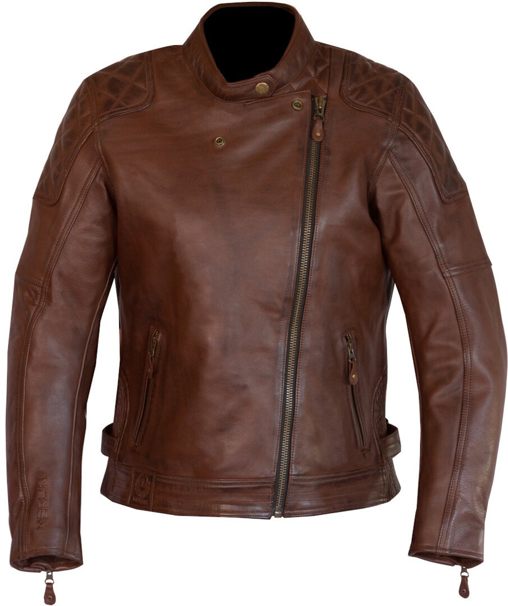 Merlin Bristol D3O Cafe Dames motorfiets lederen jas -