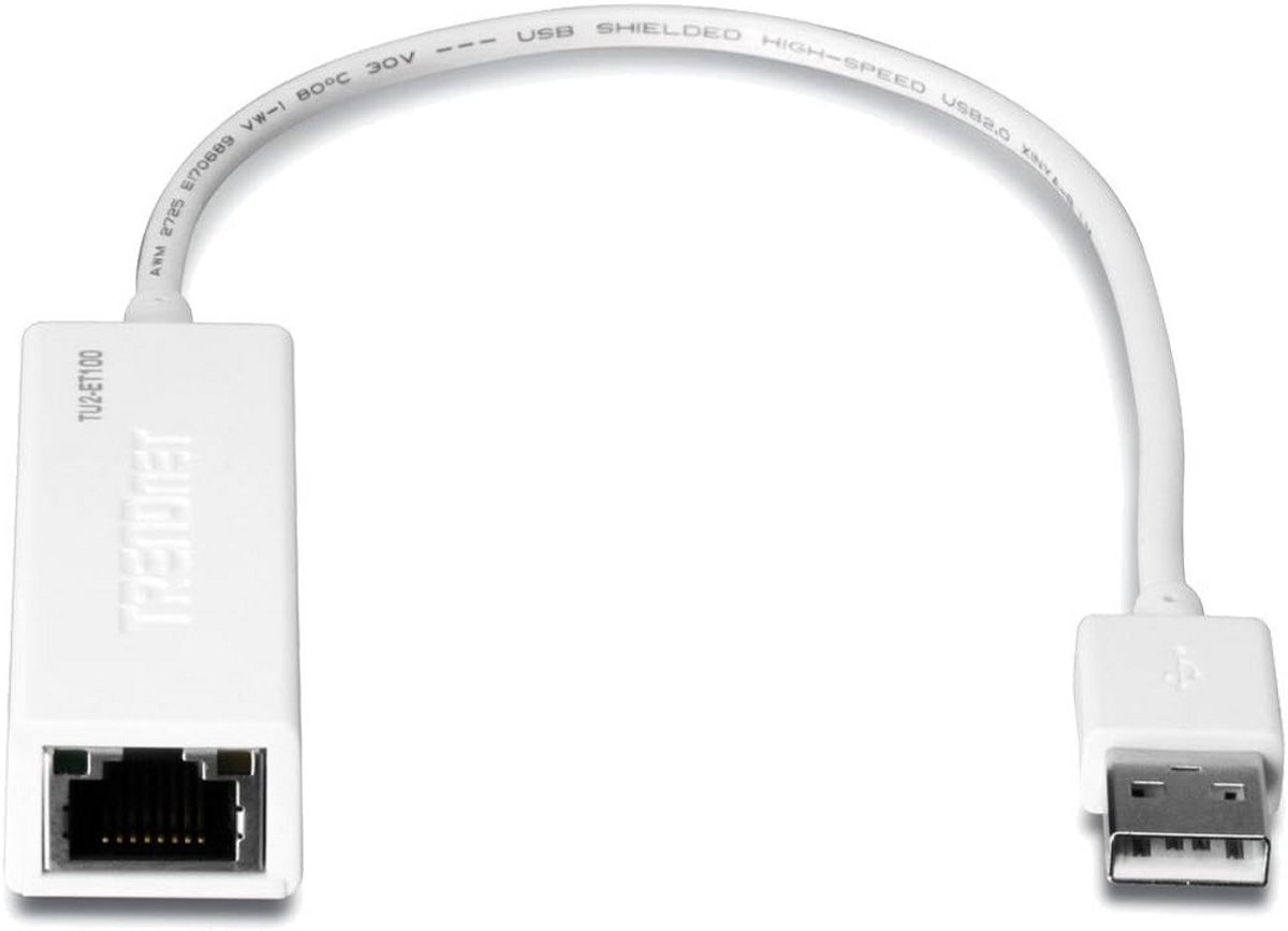 USB naar Ethernet Adapter 10/100Mbps - Netwerkkaart voor Laptops en PC