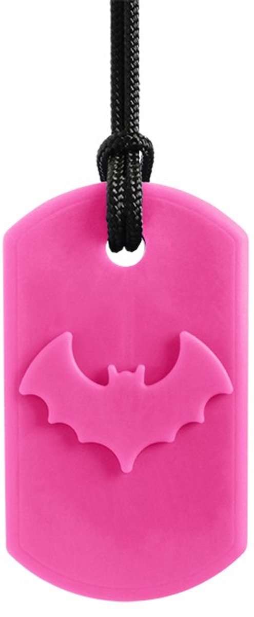 ARK Therapeutic kauwsieraad ketting Bat Bite roze speelgoed.