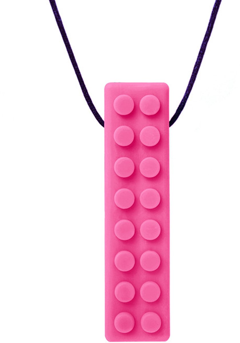 Ark Therapeutics kauwketting speelgoed Brick Stick sensorisch XT roze.