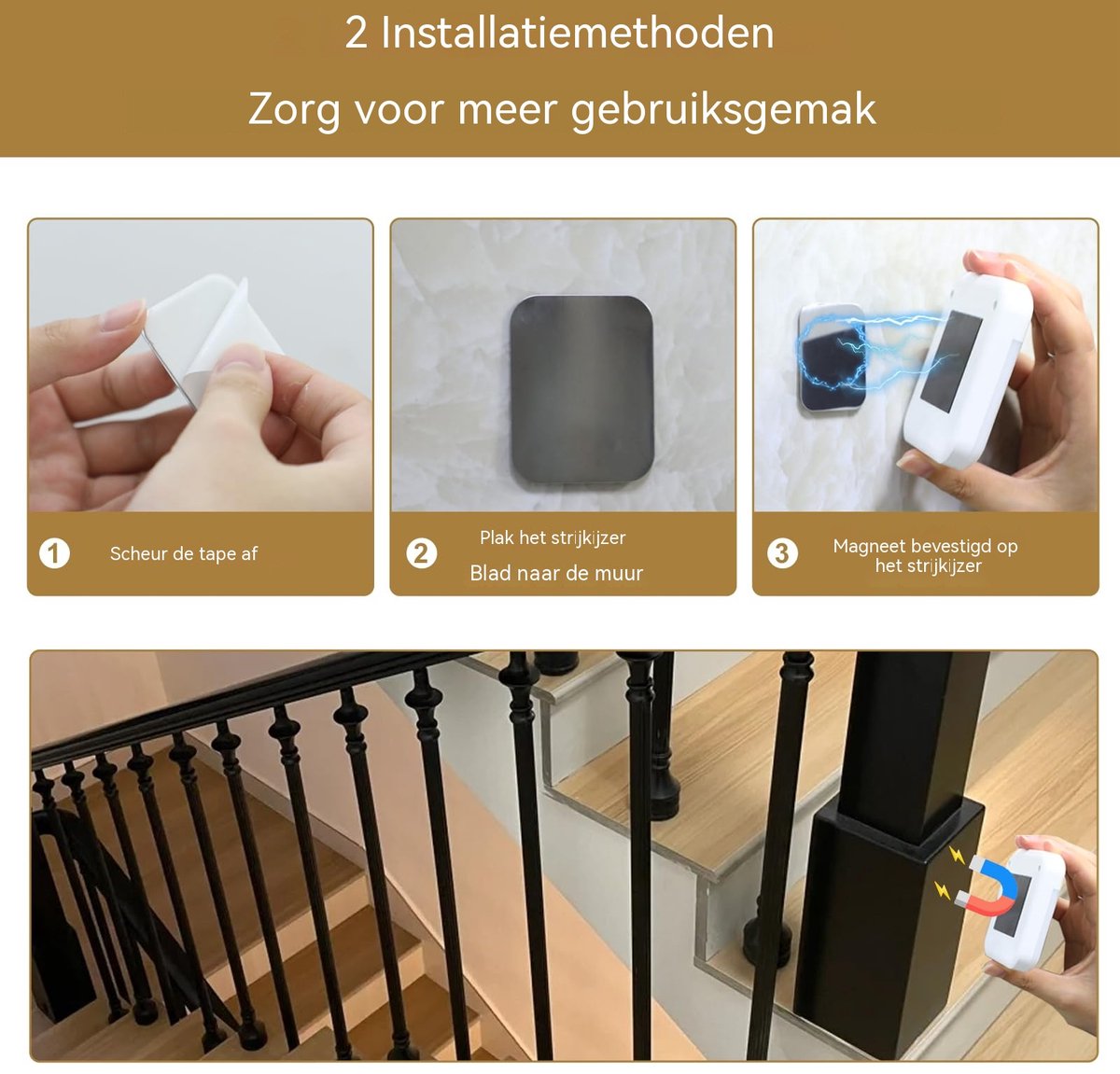 carmdering - Nachtlicht Met Bewegingsmelder - Oplaadbaar LED Schemerlampje - Binnenverlichting - PIR Sensor Detectie - USB-C Opladen - ABS Kunststof - Dimloos Warmwit Licht - Veilig Nachtllopen Zonder Struikelen - 2 Stuks — cadeau in Wonen & Interieur - foto 5