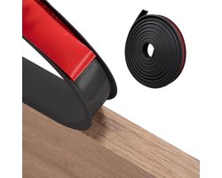 U-vorm Zelfklevende meubelrandband, 5 m lange binnenbreedte 25 mm flexibel, TPE, opvouwbare meubelrandomlijsting, op maat te snijden randband, voor werkbladen, kastranden (zwart)