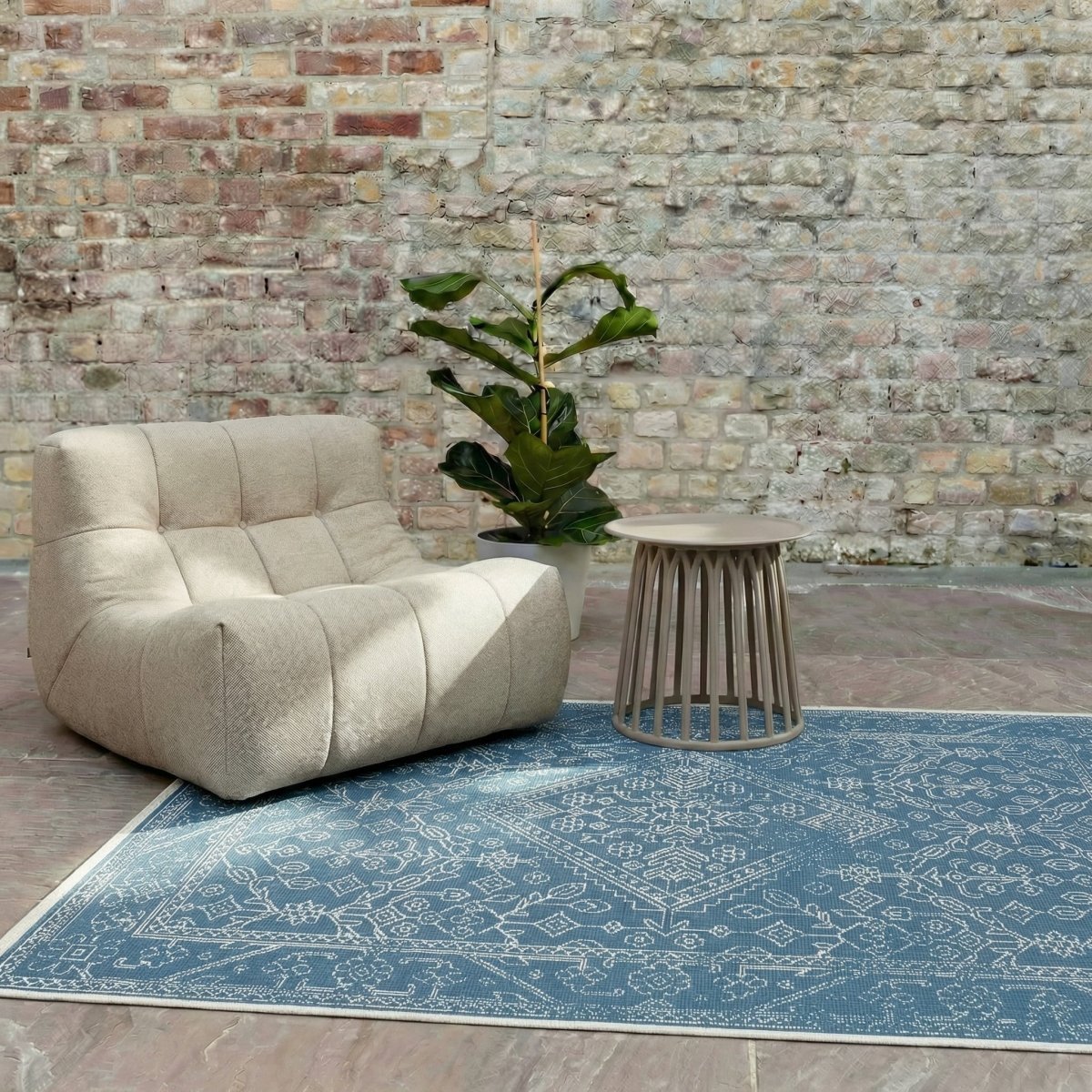 Buitenkleed Nova blauw - Interieur05 - 240 x 340 cm - (XL)