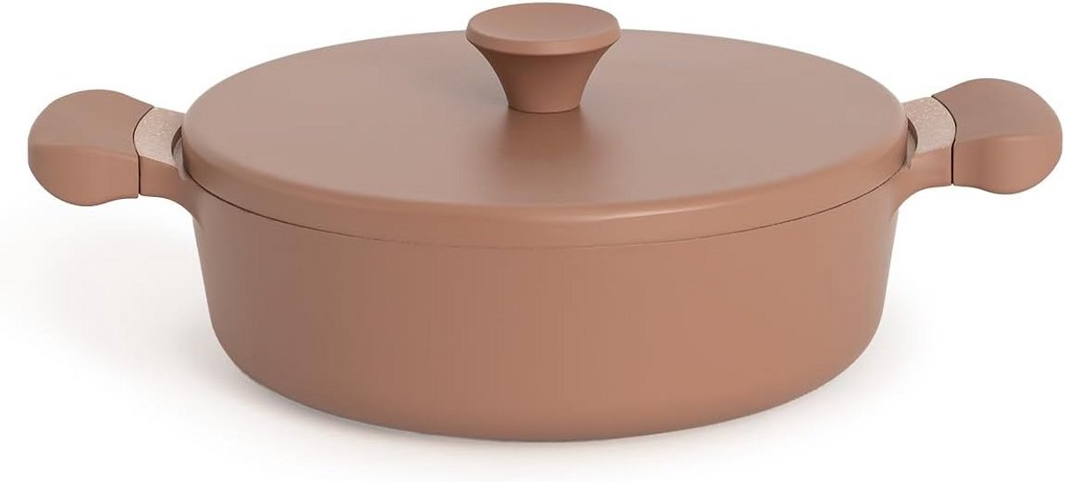 Aluminium Koekenpan met Keramische Antiaanbaklaag Geschikt voor Alle Warmtebronnen