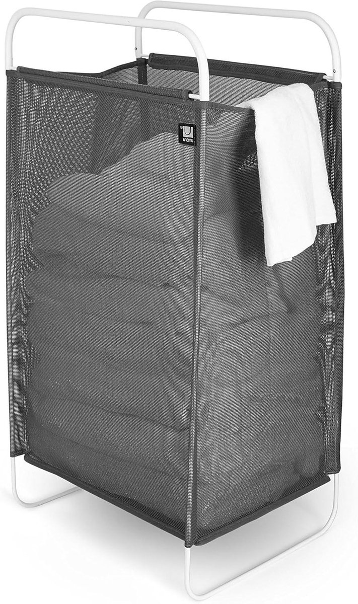 Wasmand - Wasbak - Was sorteren - Lichtgewicht frame - 75 x 40 cm - Grijs wit