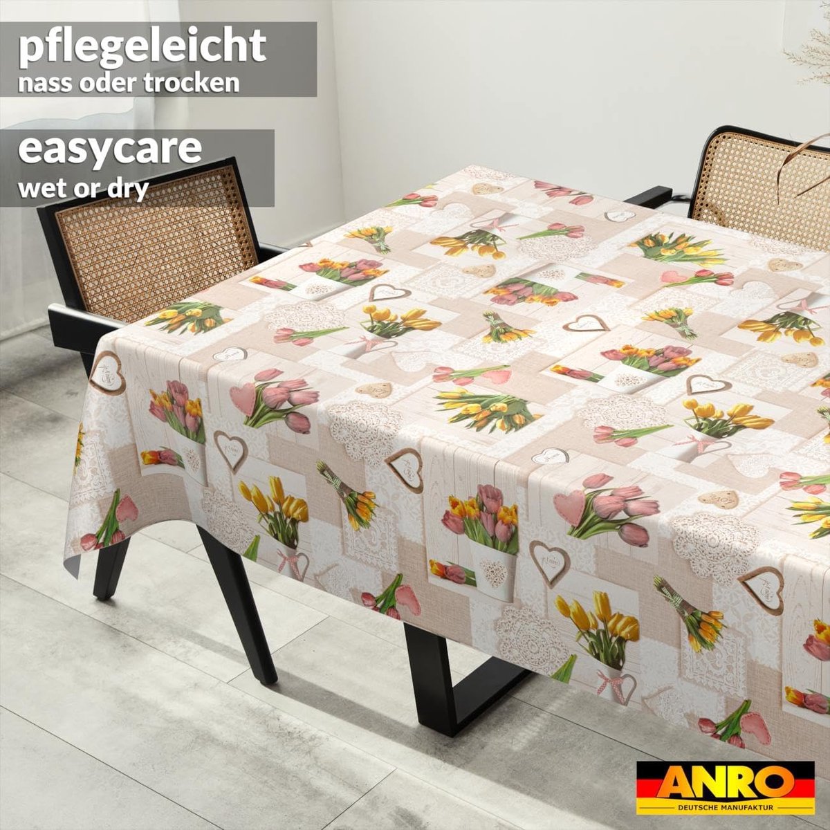 Tafelzeil - Tafelkleed - Bescherming Tafel - Afwasbaar Lotuseffect - 180 x 120 cm - Lentemotief