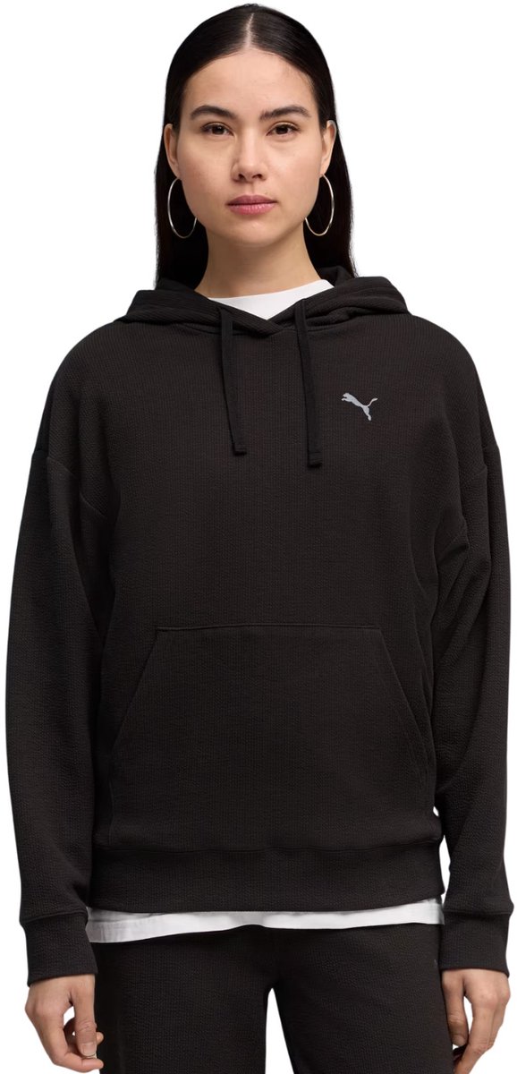 Puma Sweater Dames ESS Elevated Comfort Hoodie Zwart