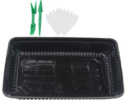 Plastic Zaaitrays - Kweekbakjes Zonder Gaten - Planten Kiemen - Duurzaam Herbruikbaar Materiaal - 5 Stuks - Zwart