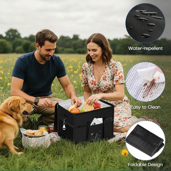 Grote Isolatietas 40L - 4-laags Thermisch Met Folie - Opvouwbare Koeltas Voor Picknick & Strand - Zwaar 420D Oxford — afbeelding 4