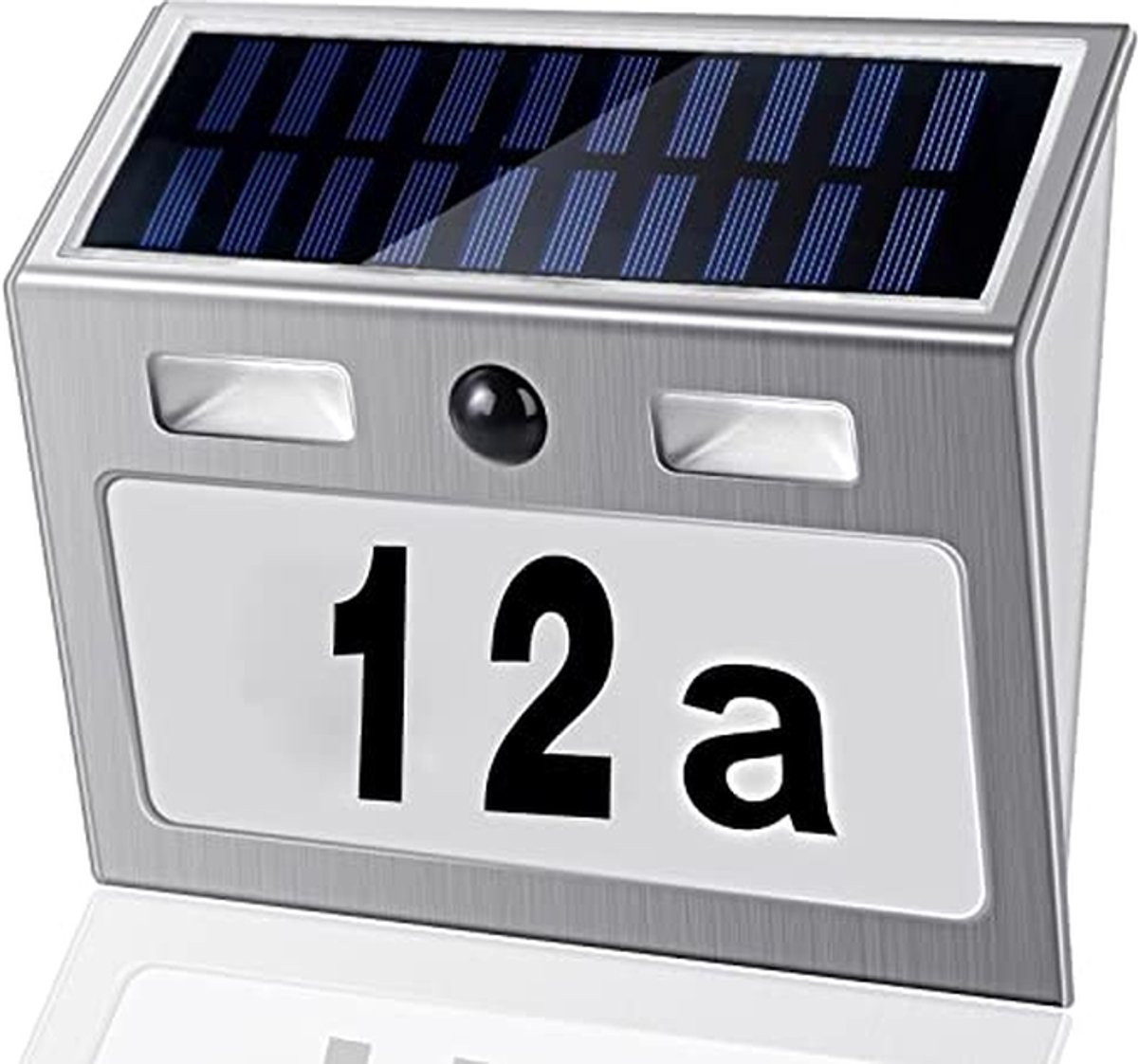 Solar Gevoed Huisnummer met Bewegingssensor en 7 LED's