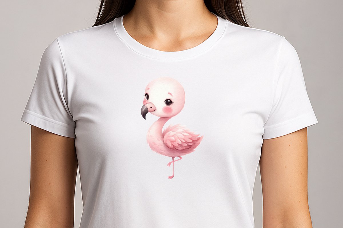 Baby Flamingo Design - T Shirt - cute - kawaii - Gift - Cadeau - schattig - schattigdesign - liefdesign - pastelkunst - Funny