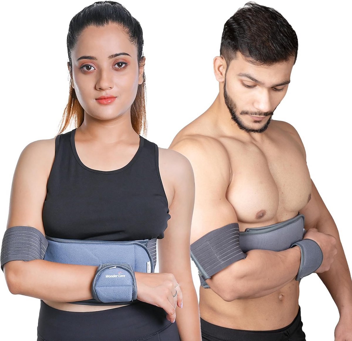 Schouder Immobilisatiesysteem - Armsling Bandage - Schouder Stabiliseren - Nek Ontlastend - 30-41 inch - Grijs