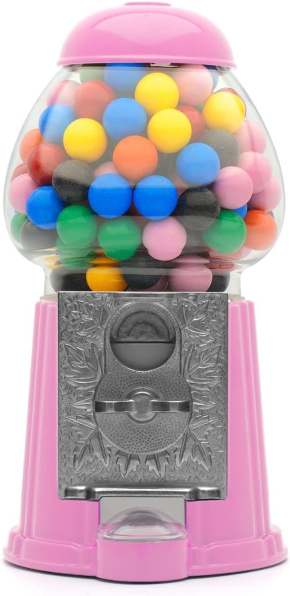 KAD® Vintage Kauwgomballen Automaat - Luxe Snoepautomaat & Dispenser - Gumball Machine - Cadeau voor Kinderen - Roze - 13cm x 12cm x 23cm