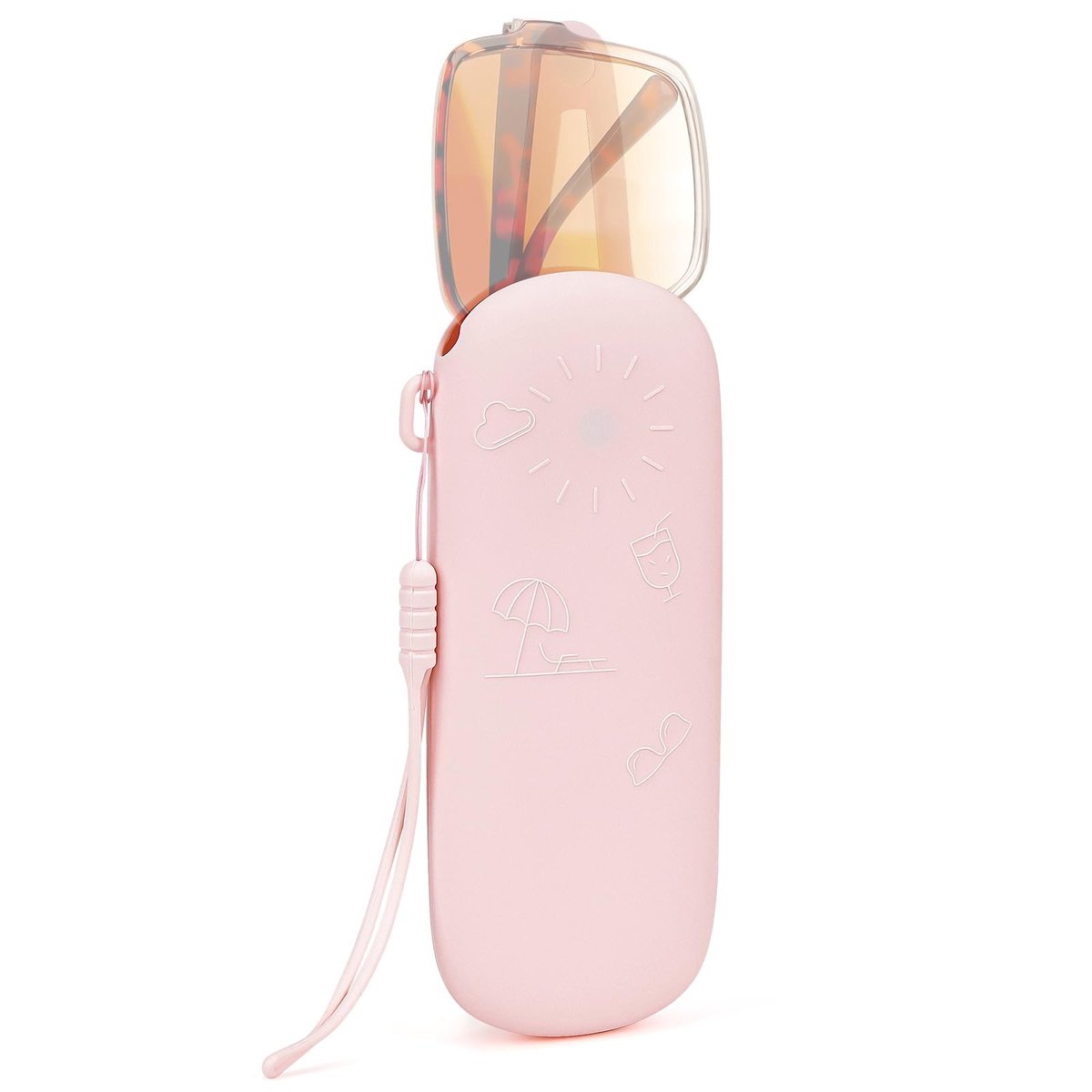 SPHProducts - Oversized Zonnebrillentas - Grote Brillentas voor Zonnebrillen - Roze - Waterdichte Opbergtas - Geschikt voor Rayban en meer - 18 x 7 x