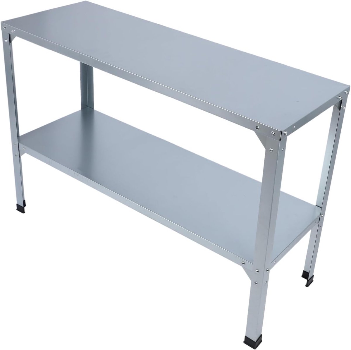 Oppotbank Metaal - Werkstation Tuin - Tuinieren Organiseren - Verstelbare Plank - 115x40x80cm - Zilver