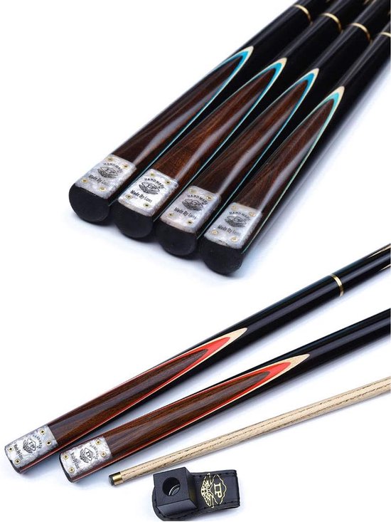 Keu - Biljartkeu Poolkeu - Biljart Spelen - 3-delig 3/4 - 145 cm - Zwart — afbeelding 5