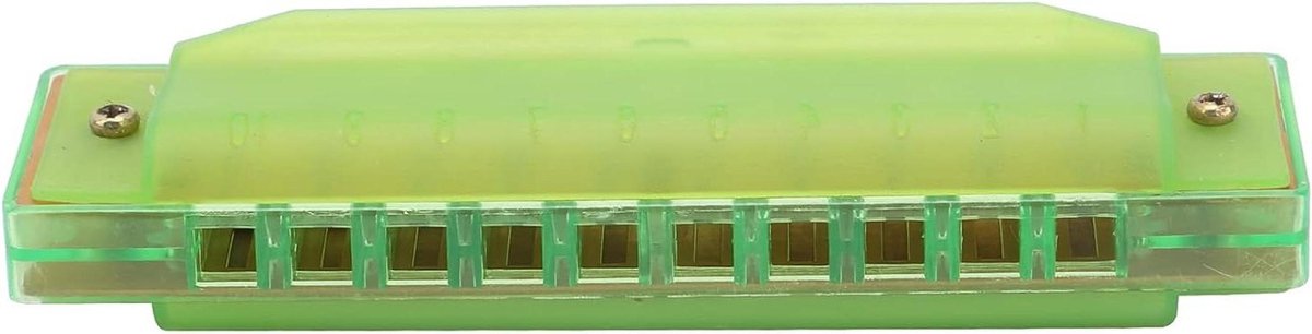 Mondharmonica - Muziek instrument - Muziek leren - 10 Gaten Ontwerp - Compact formaat - Groen