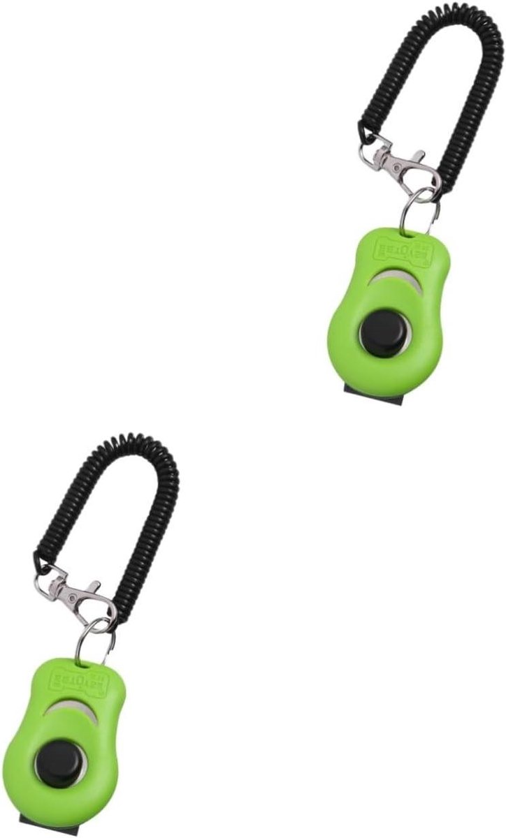 Huisdier Training Clicker - Hondenfluitje Kattenfluitje - Gedrag Trainen - Duidelijk Geluid - 2 Stuks - Groen