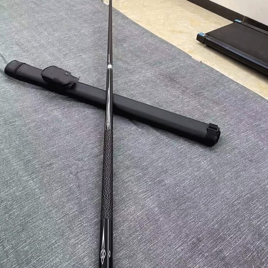 Biljartkeu - Pool Stick - Biljart Spelen - Koolstofvezel Constructie - 147CM - Zwart van Merkloos — afbeelding 3