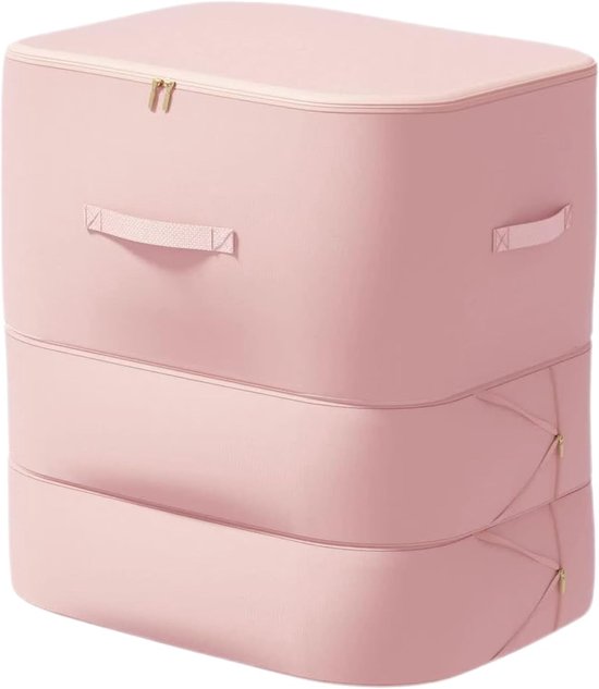Dekens Opbergzakken - Beddengoed Organizer - Ruimte Besparen - Transparant Venster - 61 cm - Roze — afbeelding 5