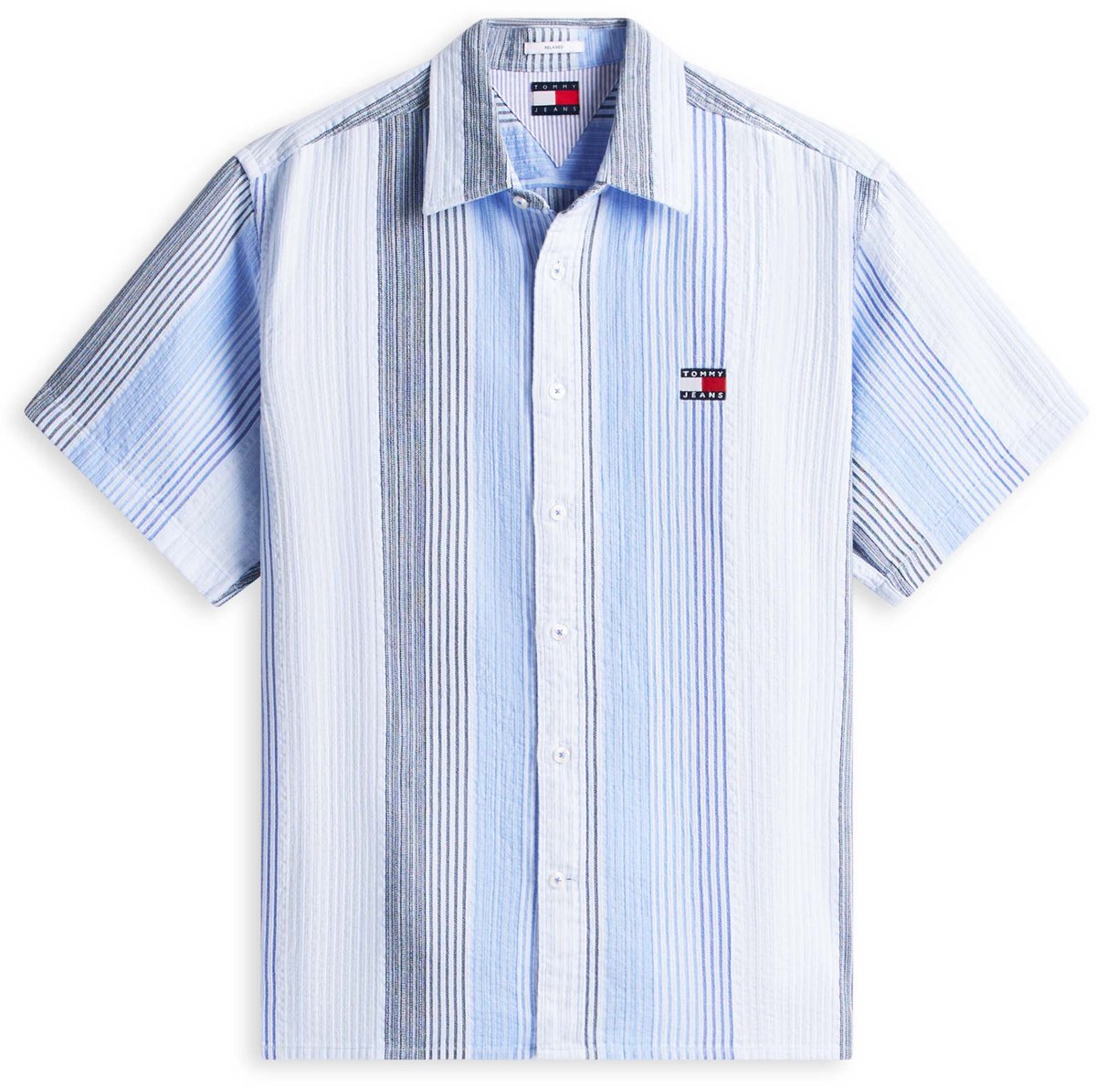 Tommy Jeans Overhemd Tjm Rlx Stripe Ss Sh Fashion Wear Volwassen Blauw