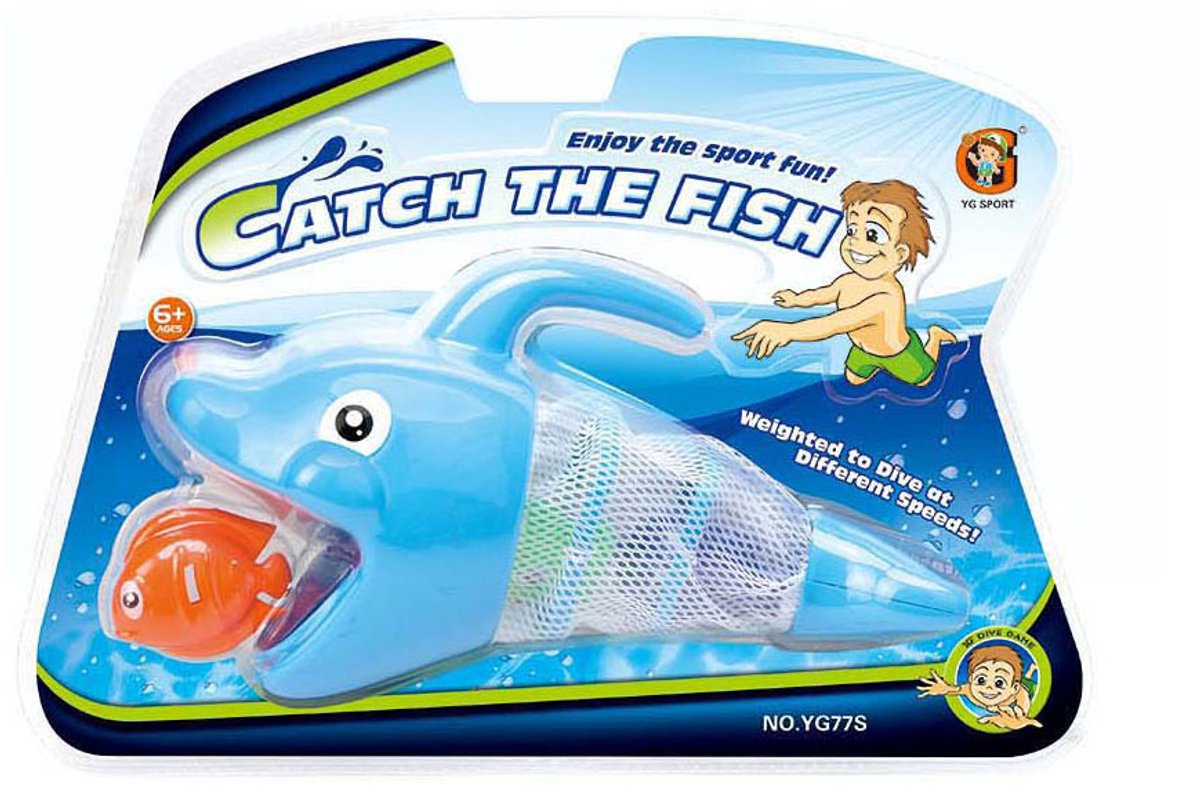 Catch the Fish duikset speelgoed vissen vangen met haai net.