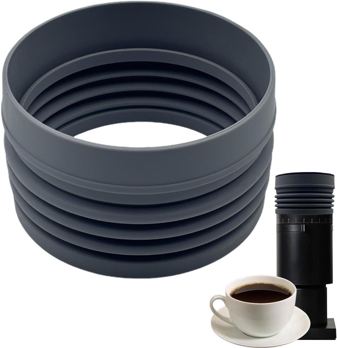 Siliconen Blaasbalg Koffie Balg Koffiemolen Reinigen Voedselveilig Materiaal 12 x 12 x 7 cm Donkergrijs