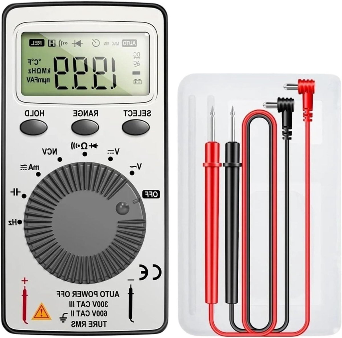 Digitale Multimeter - Spanning Tester - Elektrische Metingen - NCV Spanningsdetectie - 1999 Tellingen - Zwart