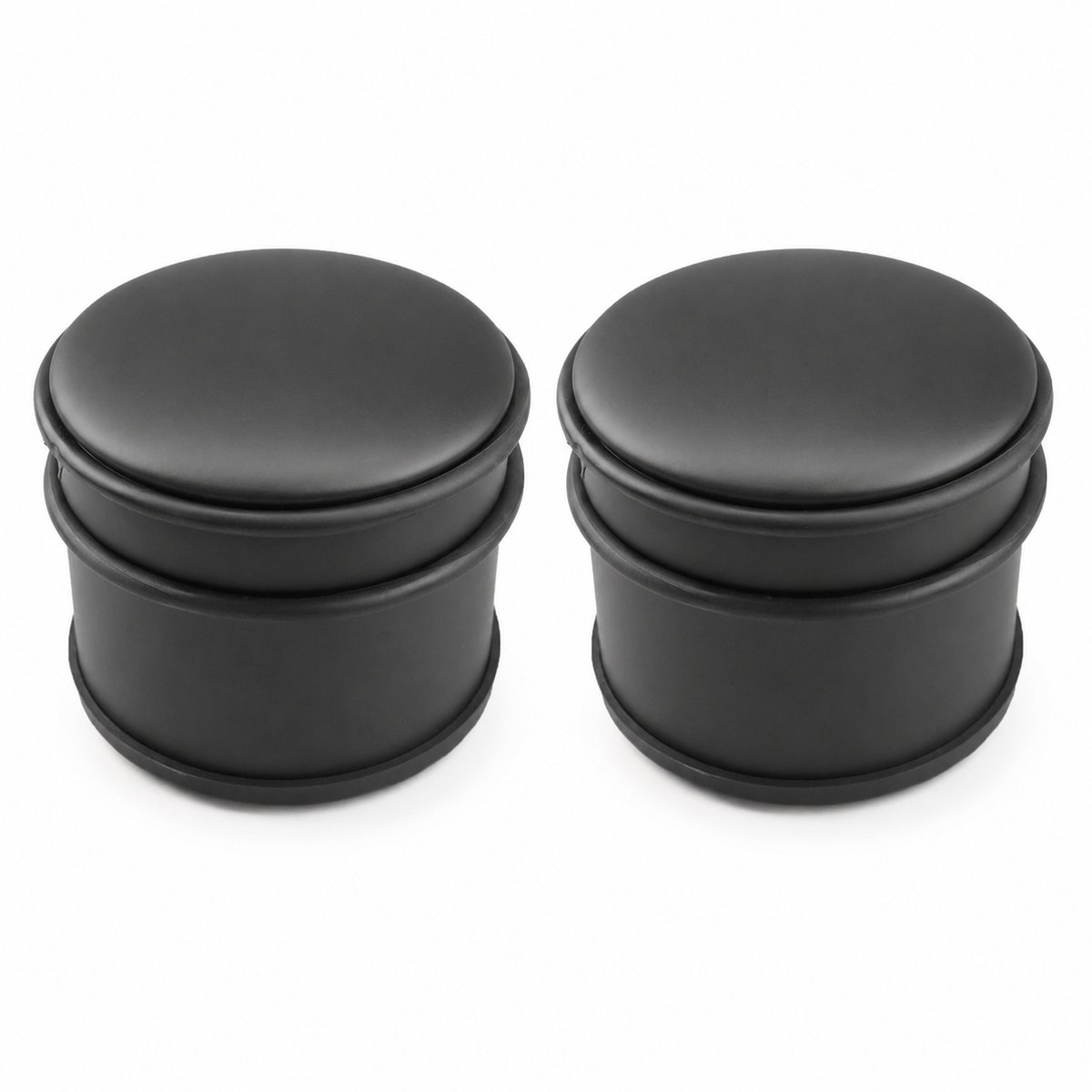 2x GS deurstopper mat zwart 1 kg - Voor binnen en buiten - Deurbuffer Ø10 x 5 cm - 100% staal