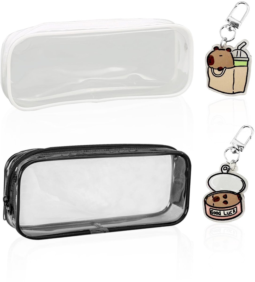 aladdien - Transparante Etui - Waterdichte Schrijfwaren Tas - Meerkleurig - Sleutelhangers - Praktische Opbergtas - Geschikt voor Uniseks Volwassene..