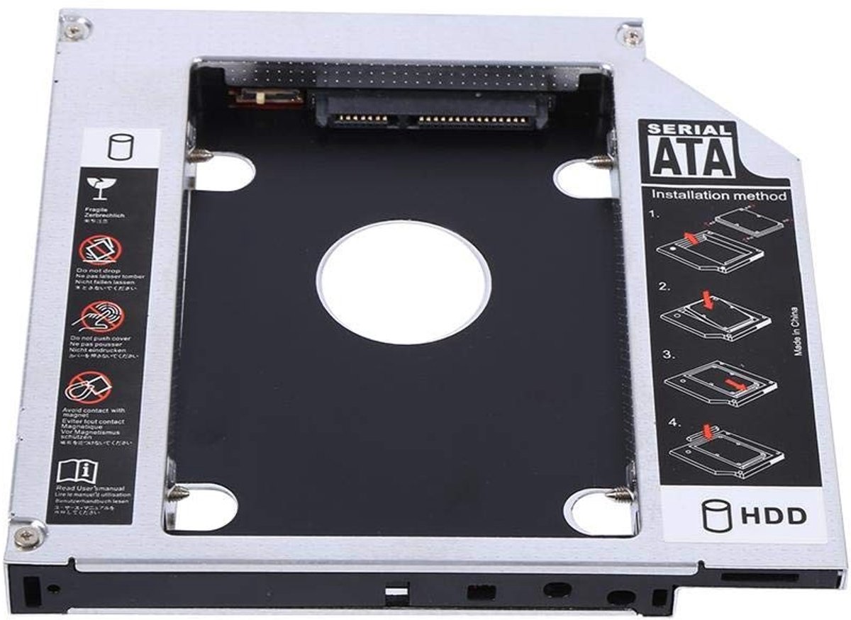 Store_7 - SSD Behuizing 2,5 inch - HDD Behuizing - Geluidsabsorberend - 12,7 mm dik - Compatibel - Voor Dual Boot - Ideaal voor Opslag
