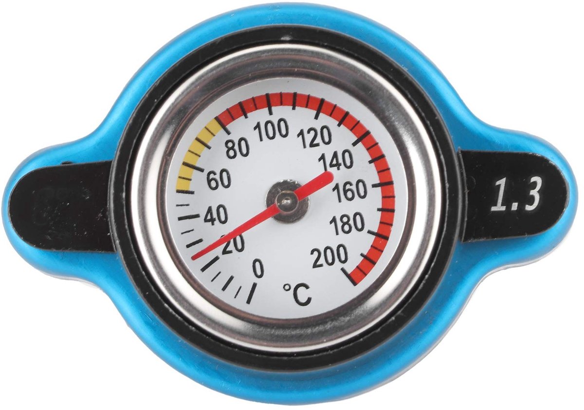 aladdien - Universele Thermostatische Radiatordop - Lekvrij - Donkerblauw - Temperatuurmeter - Radiatoren Onderdelen - Geschikt voor Diverse Radiatore