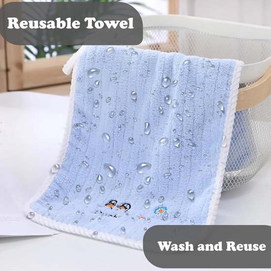 Babybadhanddoek Katoen - Zachte handdoek - Babyverzorging - Super absorberend - 3 stuks - Veelkleurig — afbeelding 2