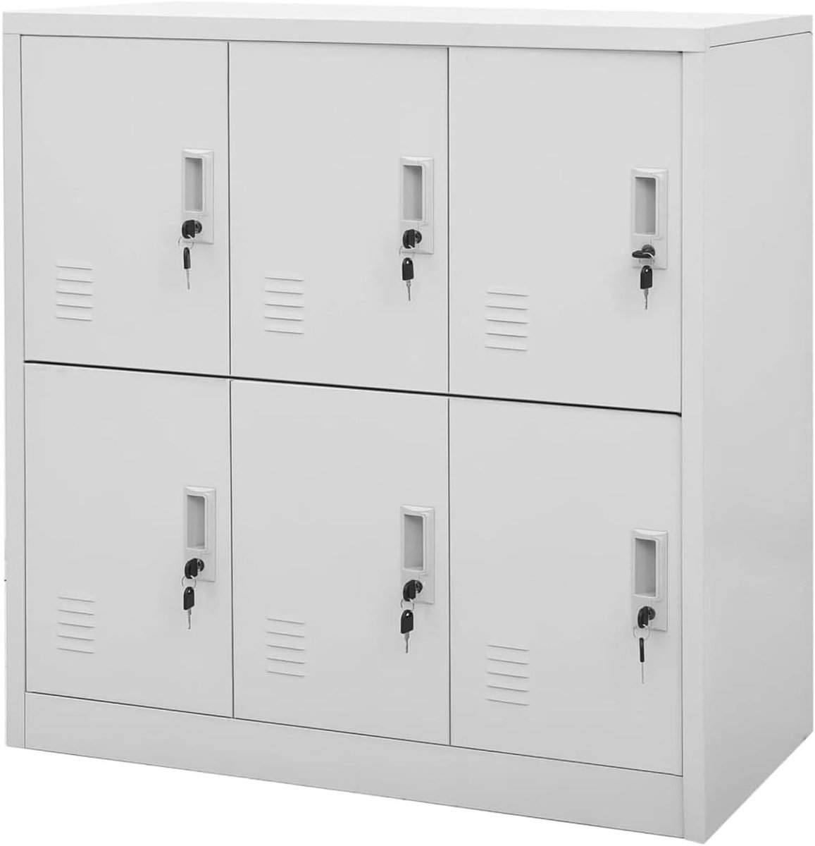 Opbergkast met kluisjes - Archiefkast Staal - Veilig Opbergen - 6 Kluisjes met slot