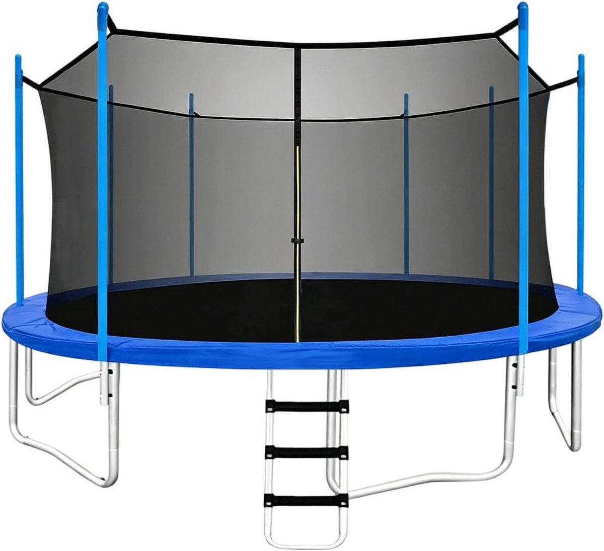 Trampoline Net - Veiligheidsnet Omheining - Veilig Spelen - Verstelbare Banden - 14 Voet - Zwart