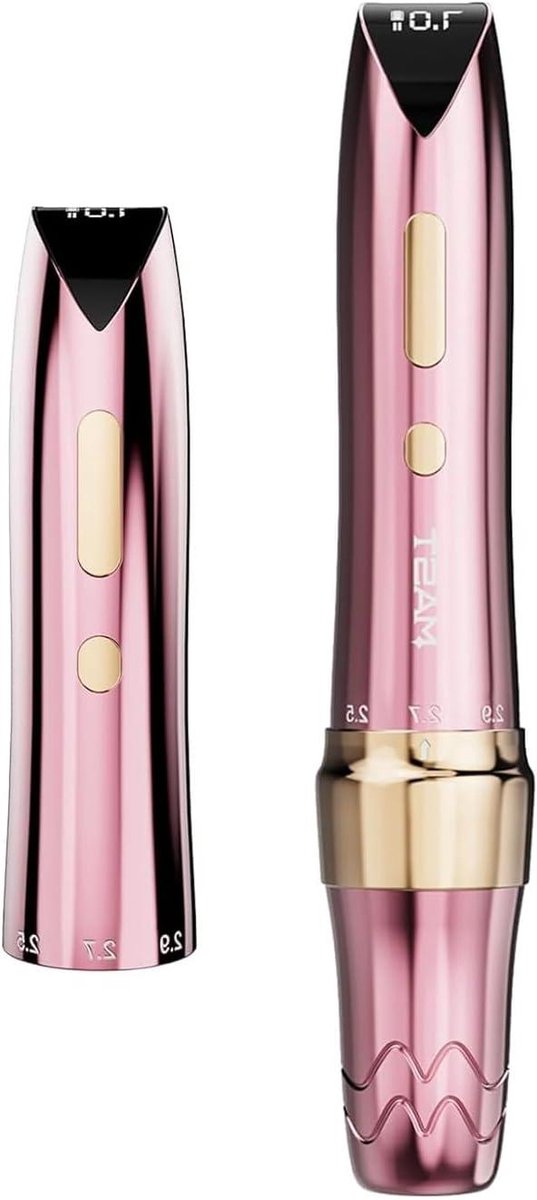 Draadloze Tattoo Pen - Microblading Machine - Permanente Make-up - Verstelbare Slaglengte - 121g Lichtgewicht - Metaal Look