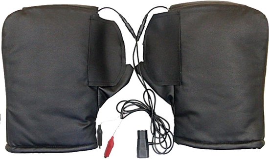 Motorhandschoenen - Verwarmde handgrepen - Winterse ritten - Elektrische verwarming - 1.6 meter snoer - Zwart