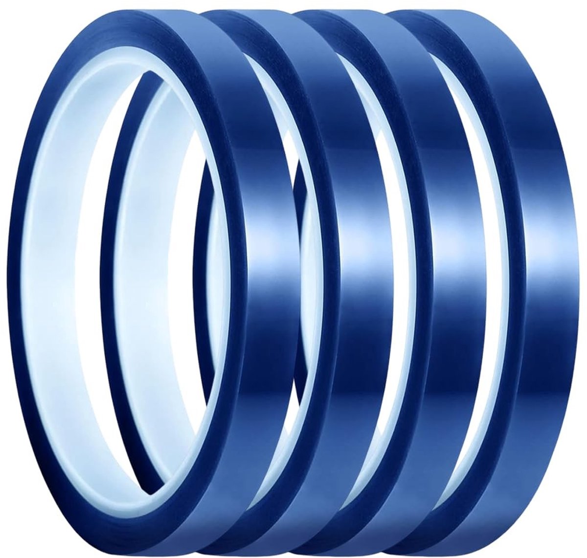 aladdien - Sublimatie Hittebestendig Plakband - 4 Rollen - 33m - Blauw - Thermobanden - Perfect voor Elektronica en Vinyl - Hoge Temperatuur