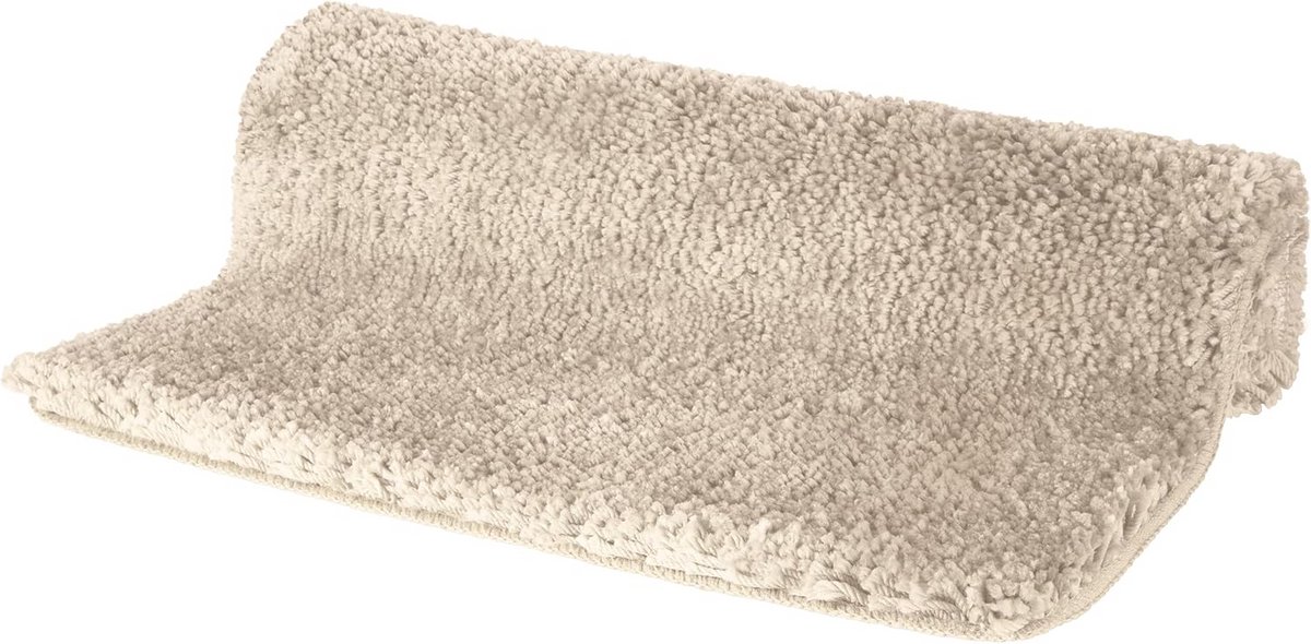 Microvezel Badmat 60x90 cm Beige Hoogpolig Antislip Vloerverwarming