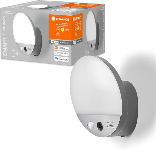 Slimme Tuinlamp Camera - Wandlamp Beveiliging - Buiten Verlichting - Ingebouwde Wifi Camera - 18x10.5x10.5 cm - Staal — afbeelding 3