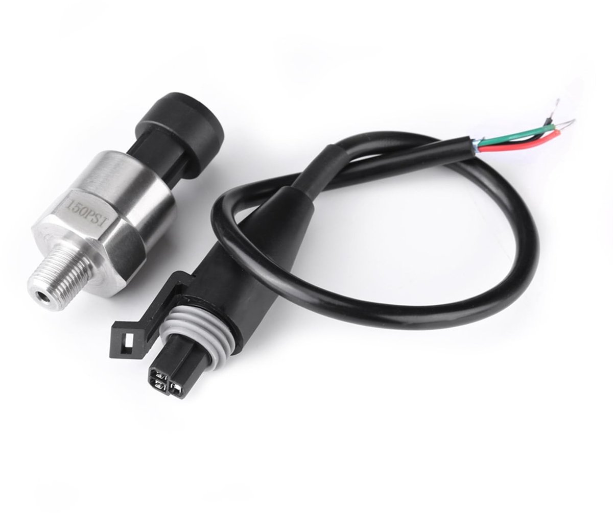 aladdien - Druktransducer - Digitale Druksensor - 1/8" NPT Aansluiting - RVS Materiaal - Geschikt voor Water Gas en Olie - Tot 150 psi - Betrouwbare..