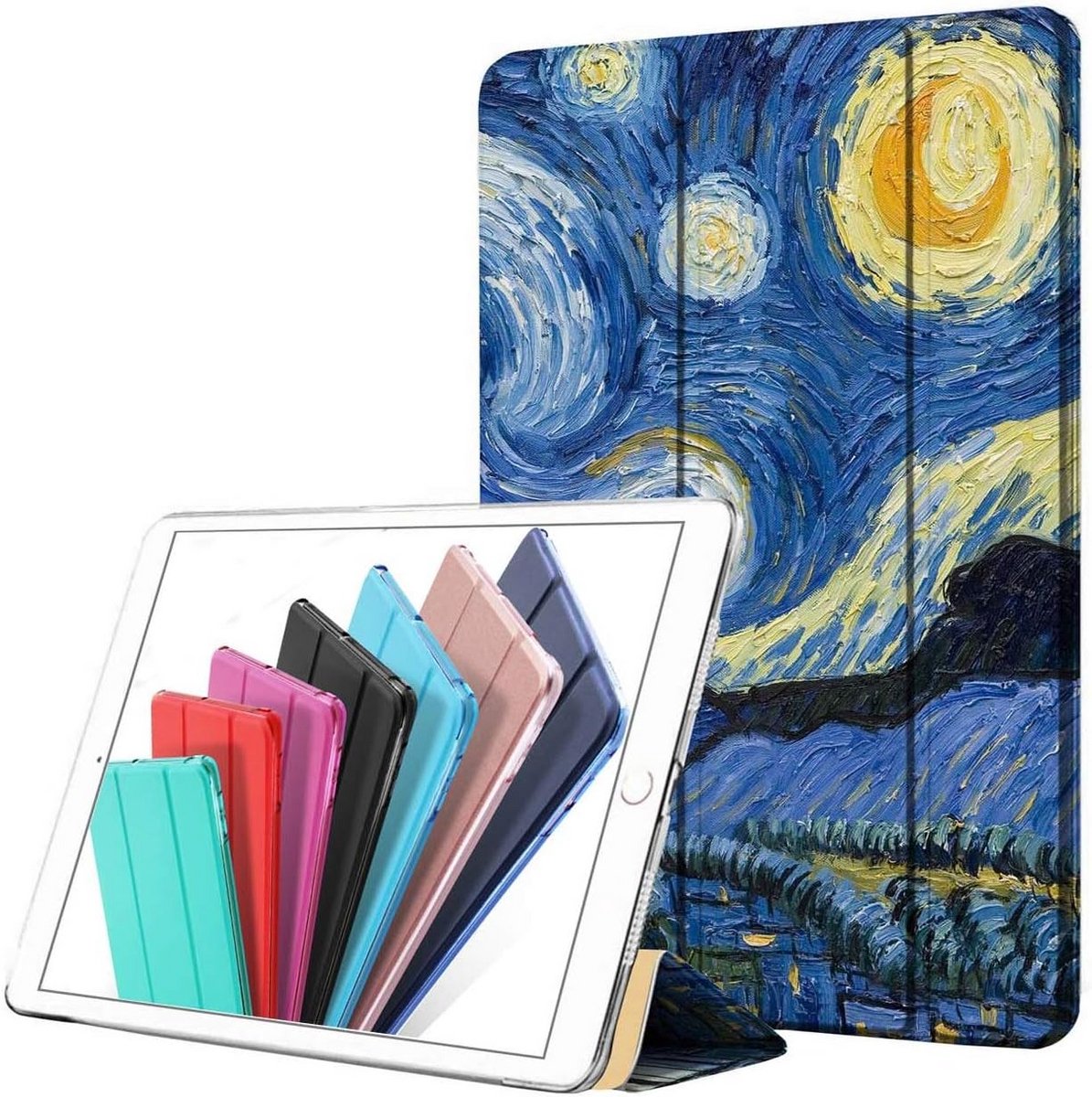 Beschermhoes voor iPad Pro 12.9 Inch 2e Generatie (2017) met Trifold Standaard en Transparante Achterkant