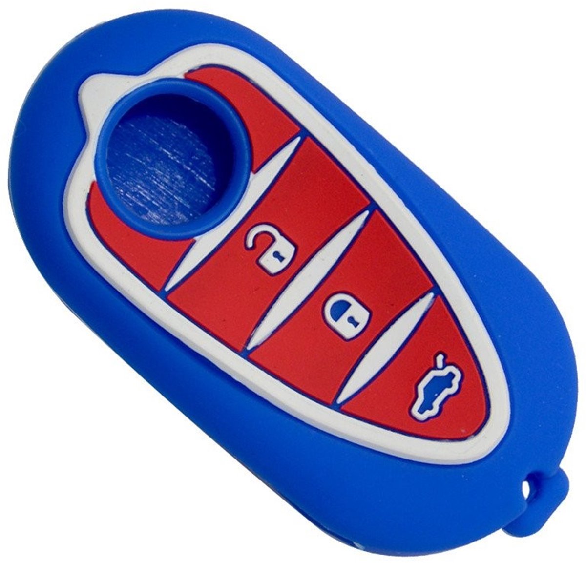 aladdien - Siliconen Auto Toetsenbord Cover - Afstandsbediening Bescherming - Blauw - Toetsen Bescherming - Perfecte Pasvorm - Geschikt voor Alfa Rome