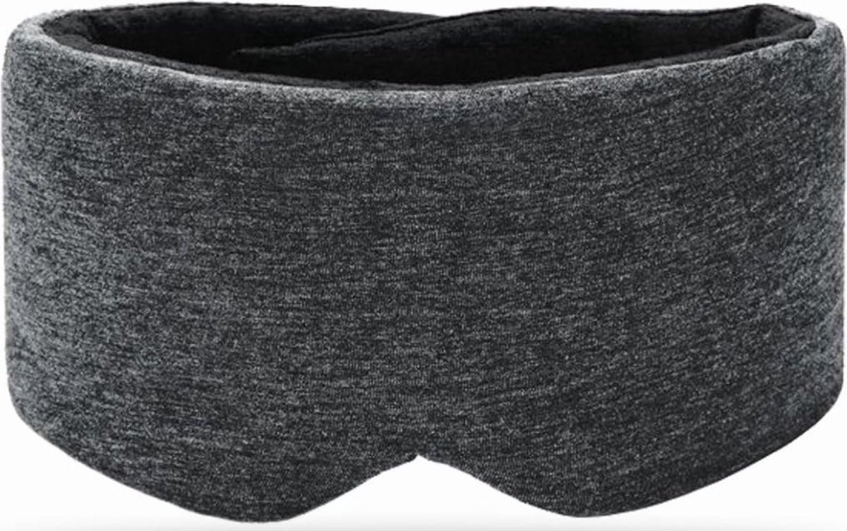 Verduisterend Slaapmasker - Oogmasker Blinddoek - Optimale Rust - 100% Blackout - Verstelbaar - Donkergrijs