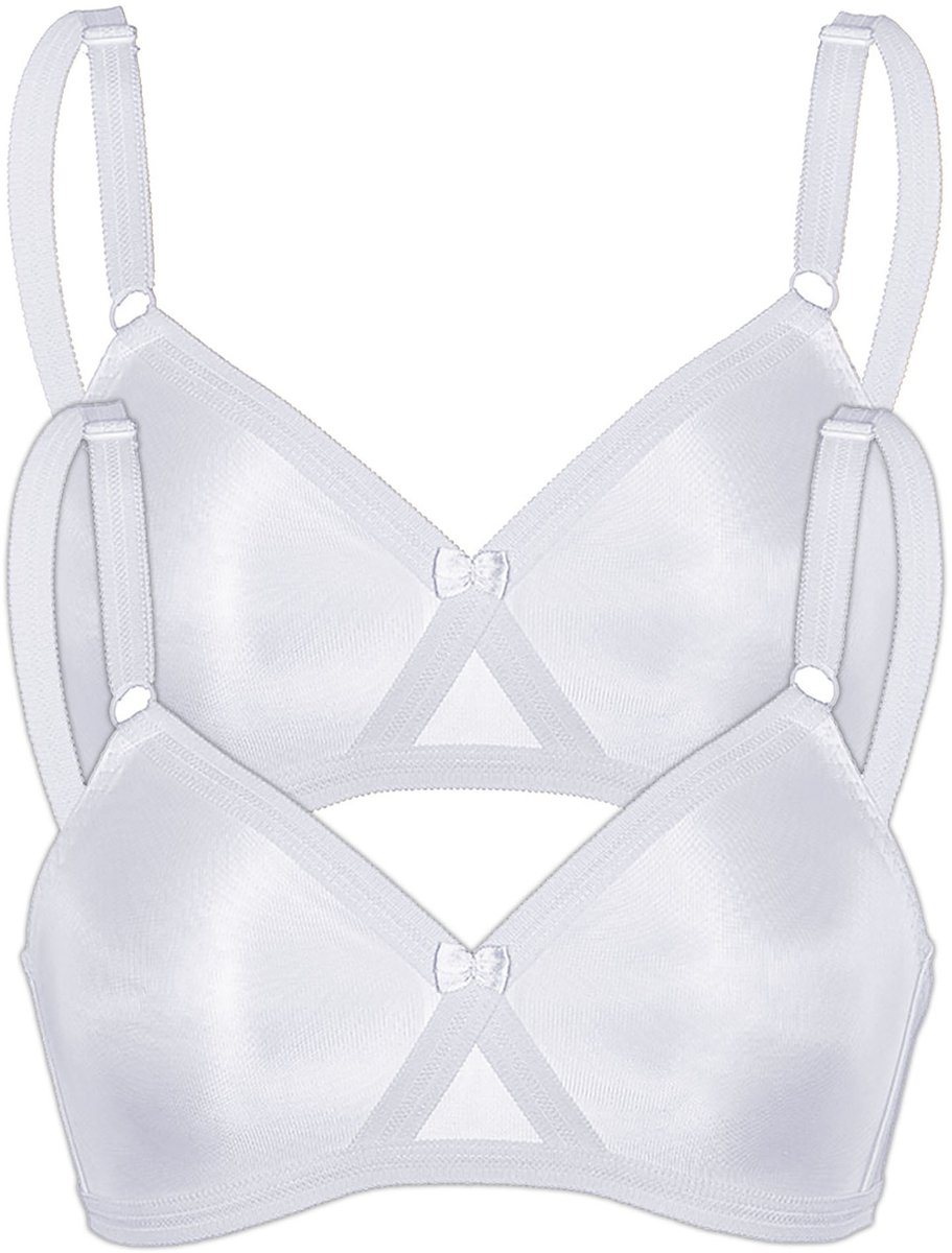 2-pack zachte bh's met kruisvlechtwerk en functionele bh's