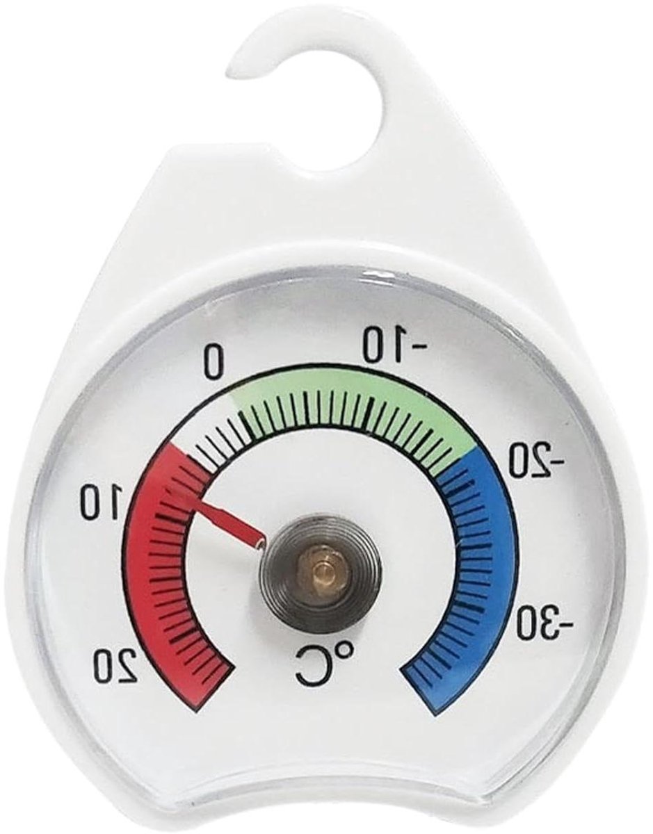Koelkast thermometer - Vriezer meter - Voedsel bewaren - Hangend ontwerp - 65 x 54 cm - Wit