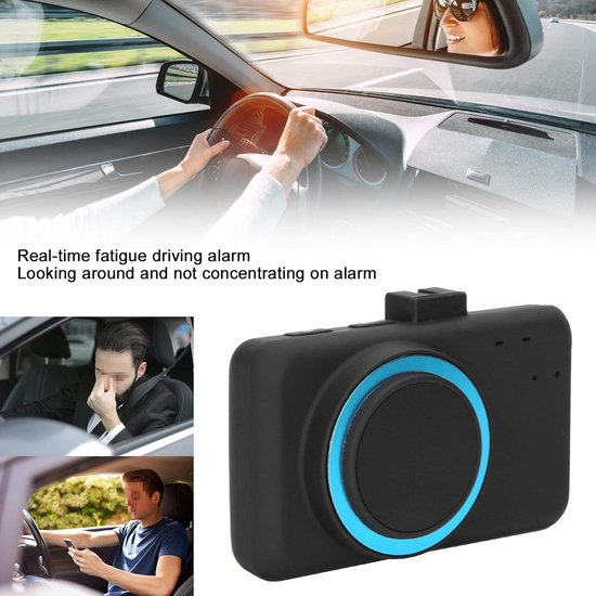 Rijwaarschuwing Apparaat - Anti-slaap Monitor - Veilig Rijden - Gevoelige Detectie - 17 x 11 x 8 cm - Zwart — afbeelding 2