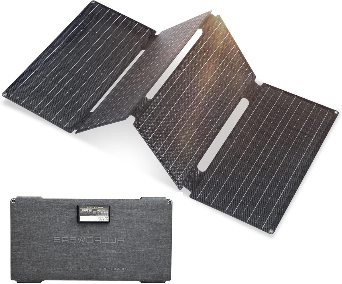 Zonnepaneel Opvouwbaar - Draagbare Charger - Buiten Opladen - Monokristallijn ETFE - 60 Watt - Zwart