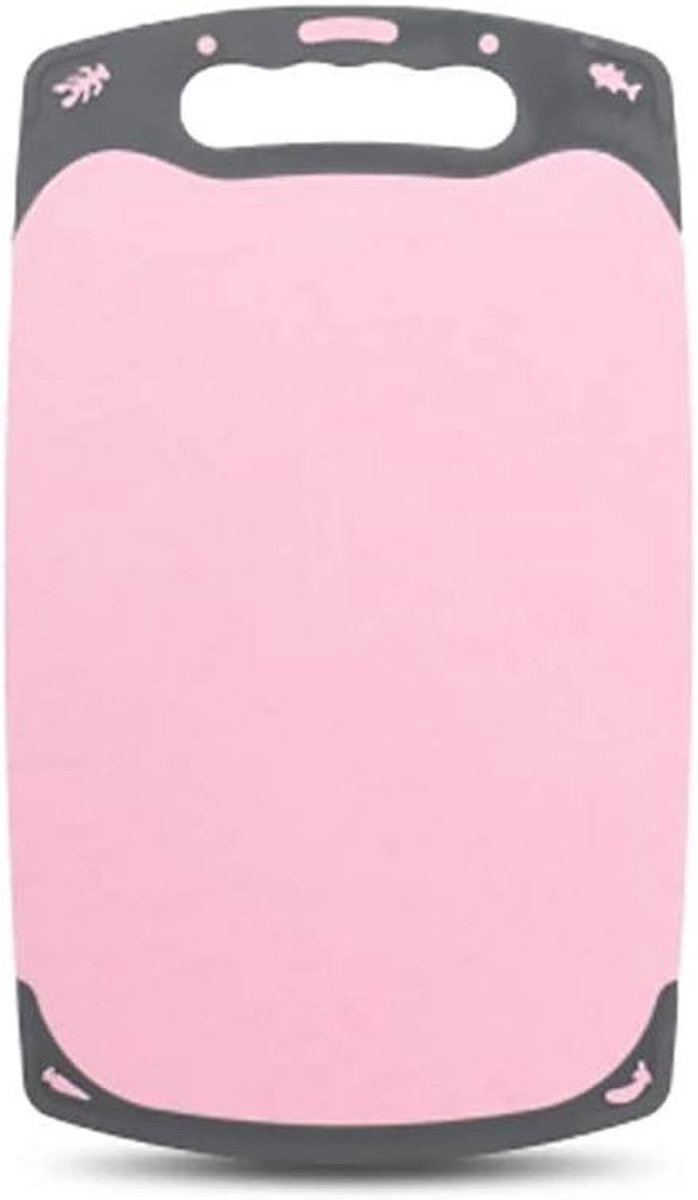 Snijplank Set - Keukenplank - Voedsel Bereiden - Antislip Grip - 42x25 cm - Roze