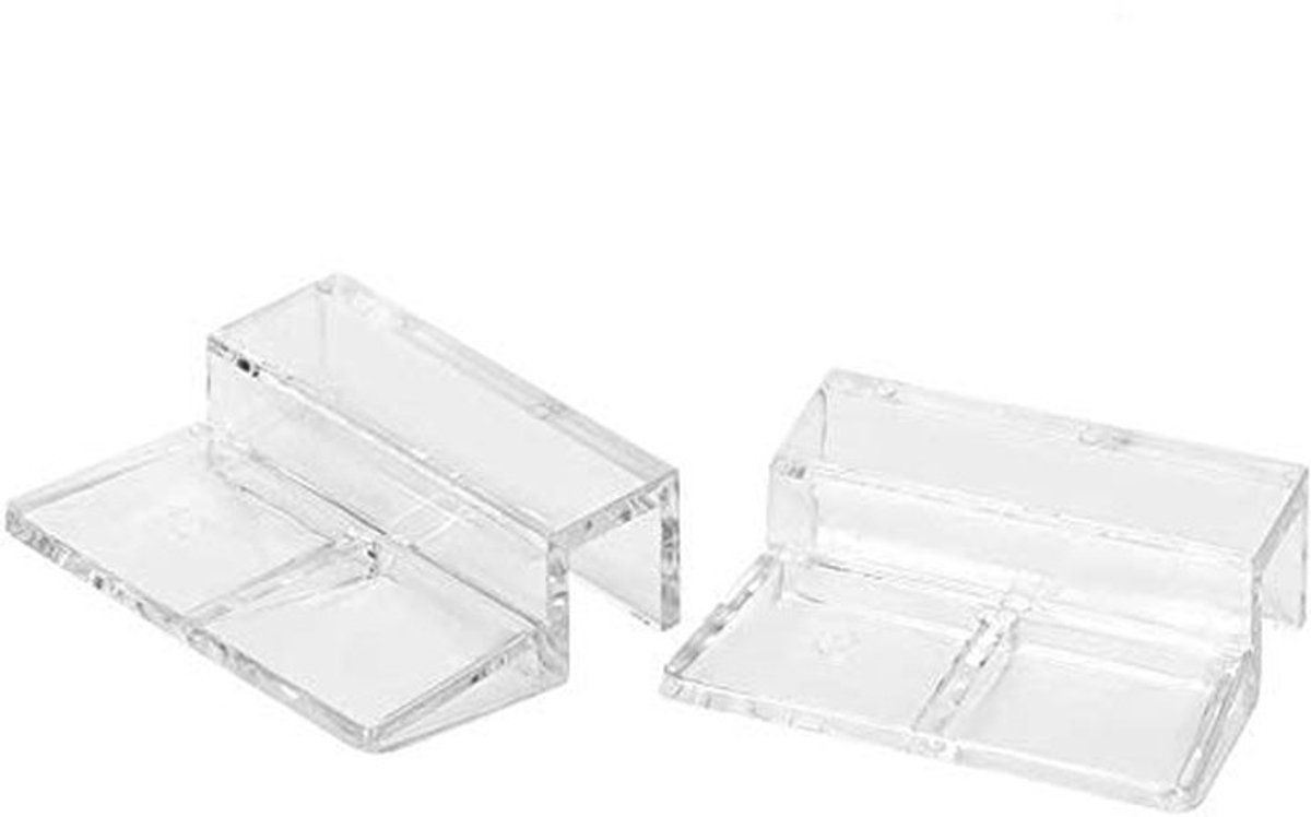 ONF3 - Aquarium Glazen Deksel Houder - Acryl Clip Klem Accessoire - 20 Stuks - 12mm - Transparant - Voor Aquarium - Geschikt voor Huisdieren